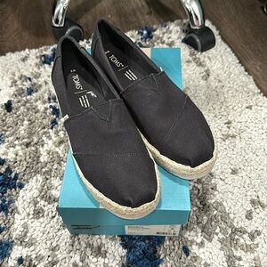 Women Toms Alpargata Platform Rope Shoes